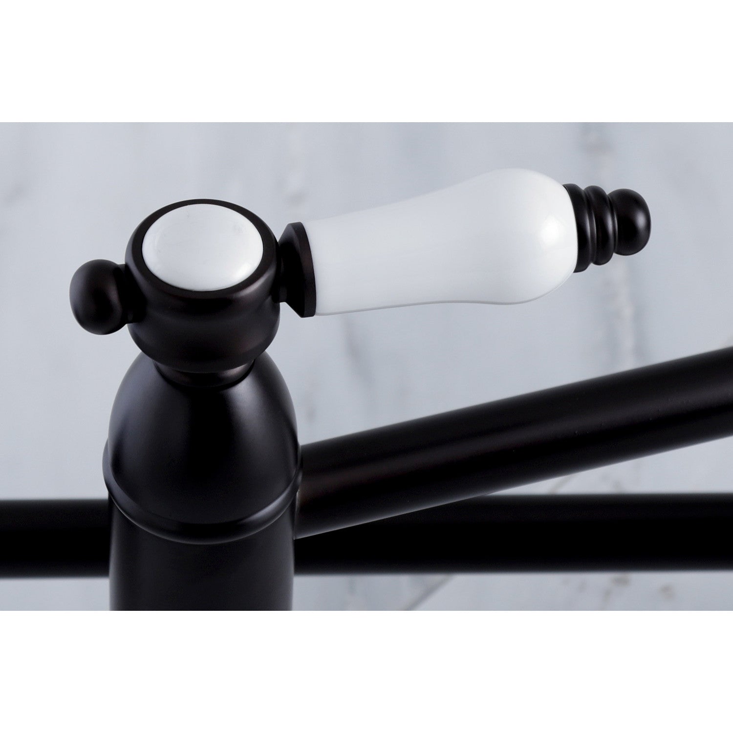 Kingston Heirloom KS3105BPL - Bel-Air Two-Handle 1-Hole Wall Mount Pot Filler Faucet, Oil Rubbed Bronze — thumbnail 3